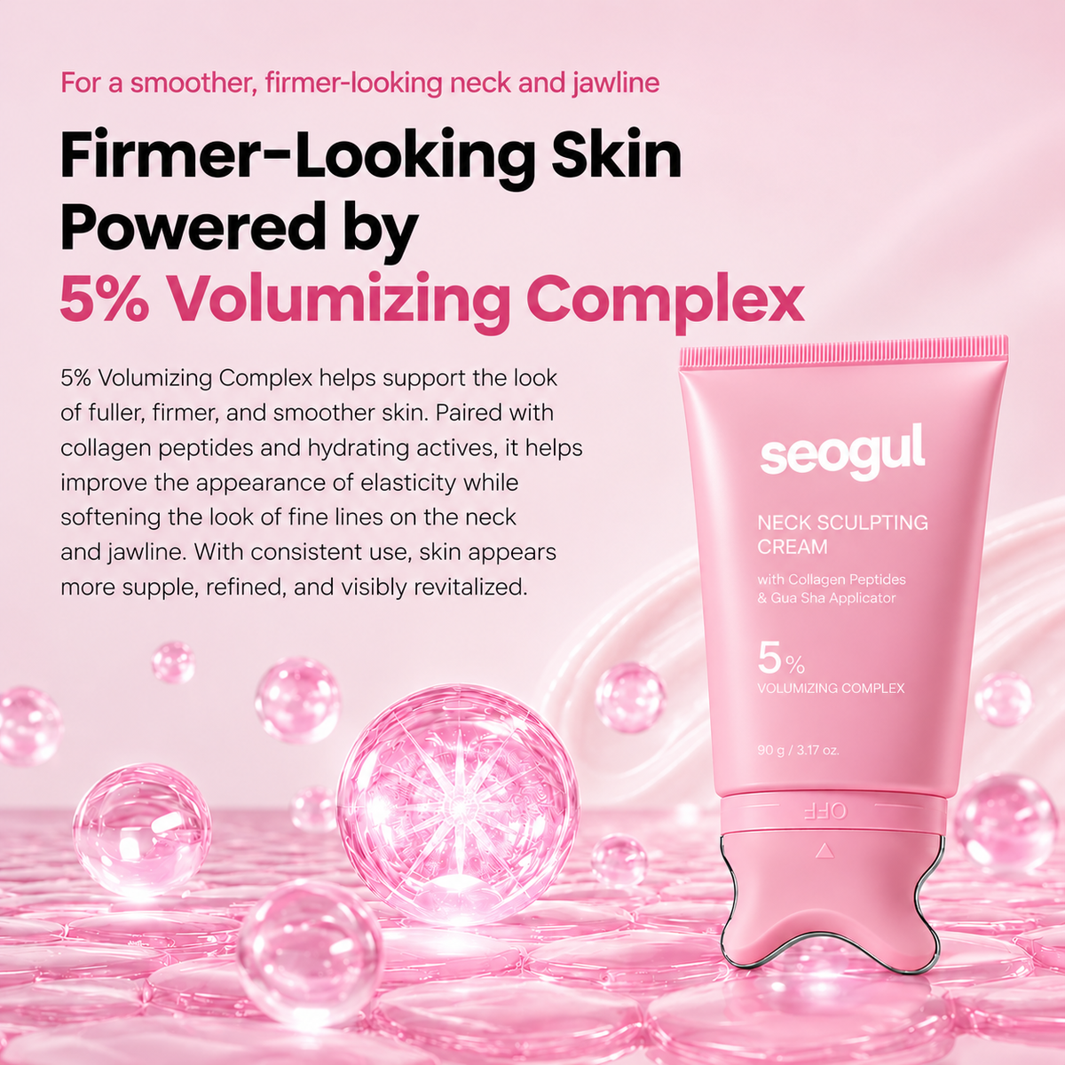 Seogul Korean Skincare - PDRN Collagen Gua Sha Neck Wrinkle Cream