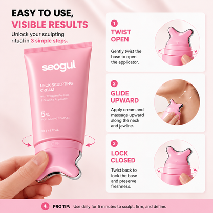 Seogul Korean Skincare - PDRN Collagen Gua Sha Neck Wrinkle Cream