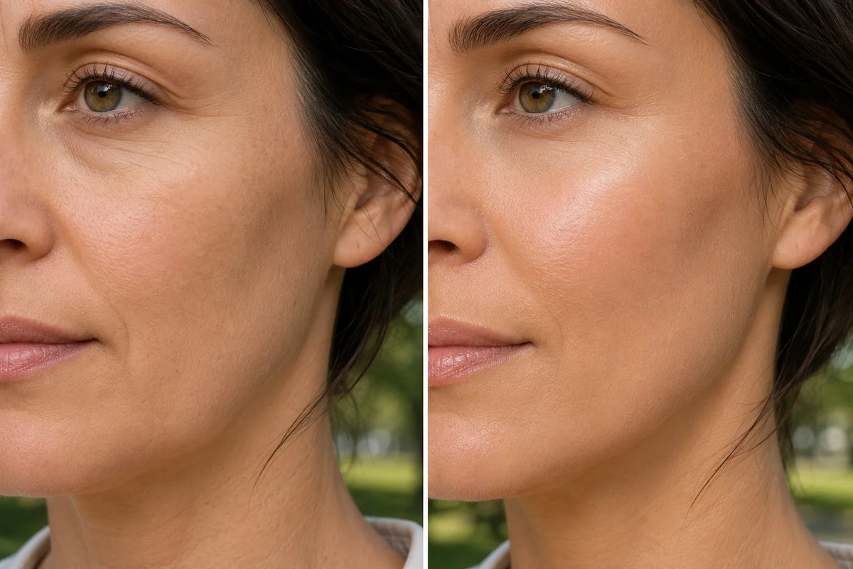 Before and after cheekbone appearance